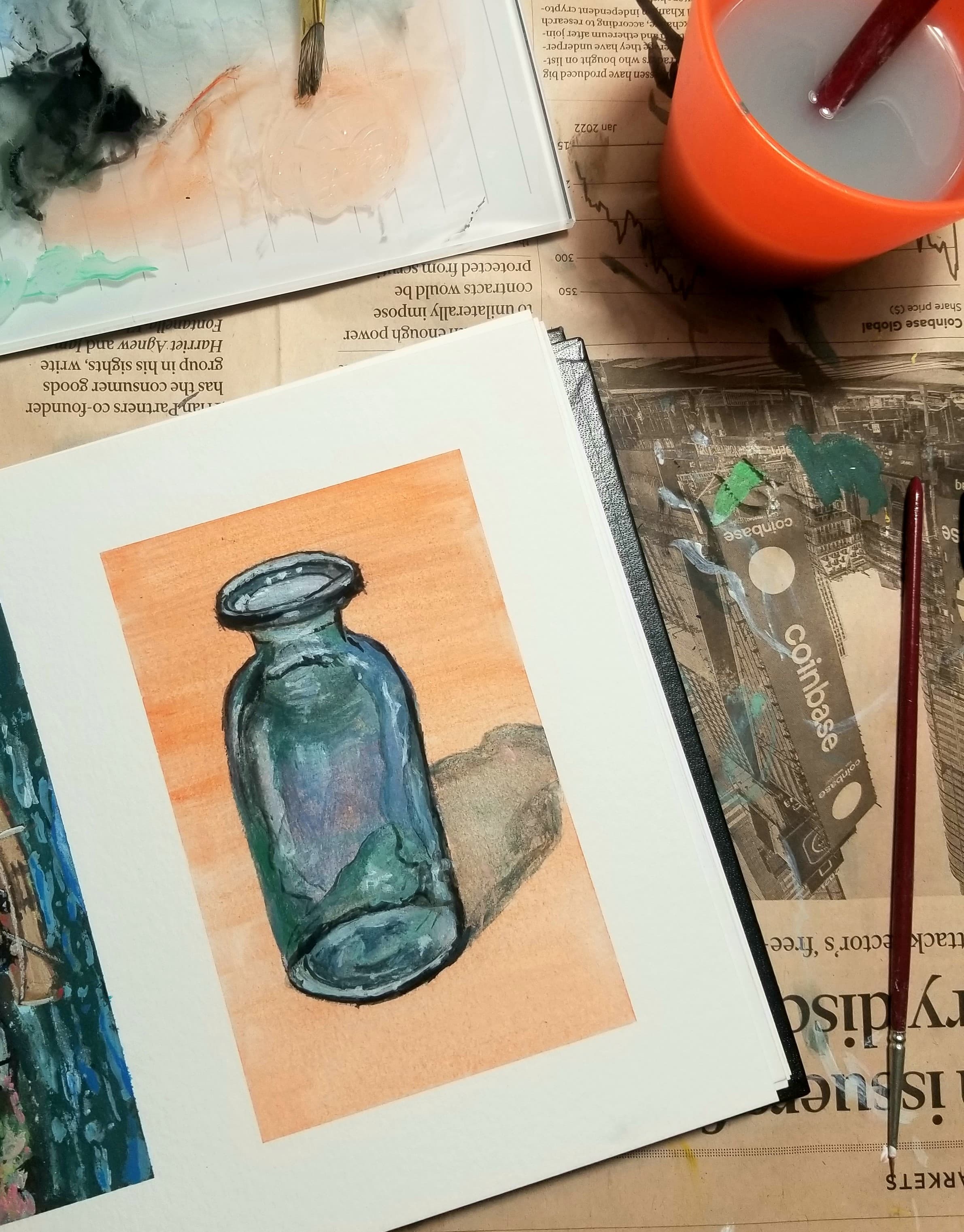 Painting of a ceramic jug